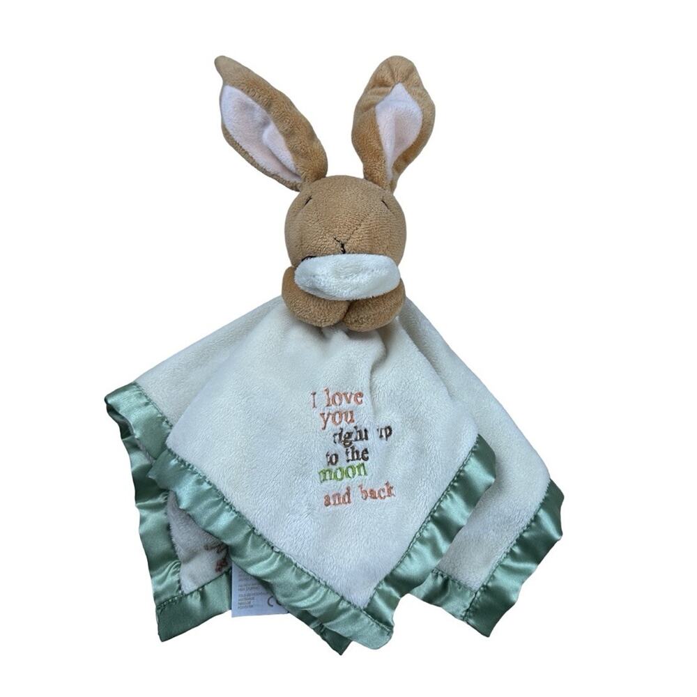Guess How Much I Love You Right Up To The Moon & Back Lovey Security Bunny Plush